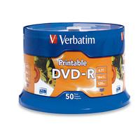 DVD-R 4.7GB/16X - 50 Pack Spindle, White InkJet Printable