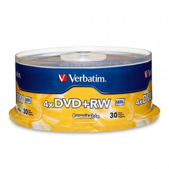 Verbatim DVD+RW 4.7GB/4X - 30 Pack Spindle